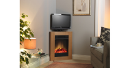 Dimplex launched the Corelli Oak compact corner fireplace suite